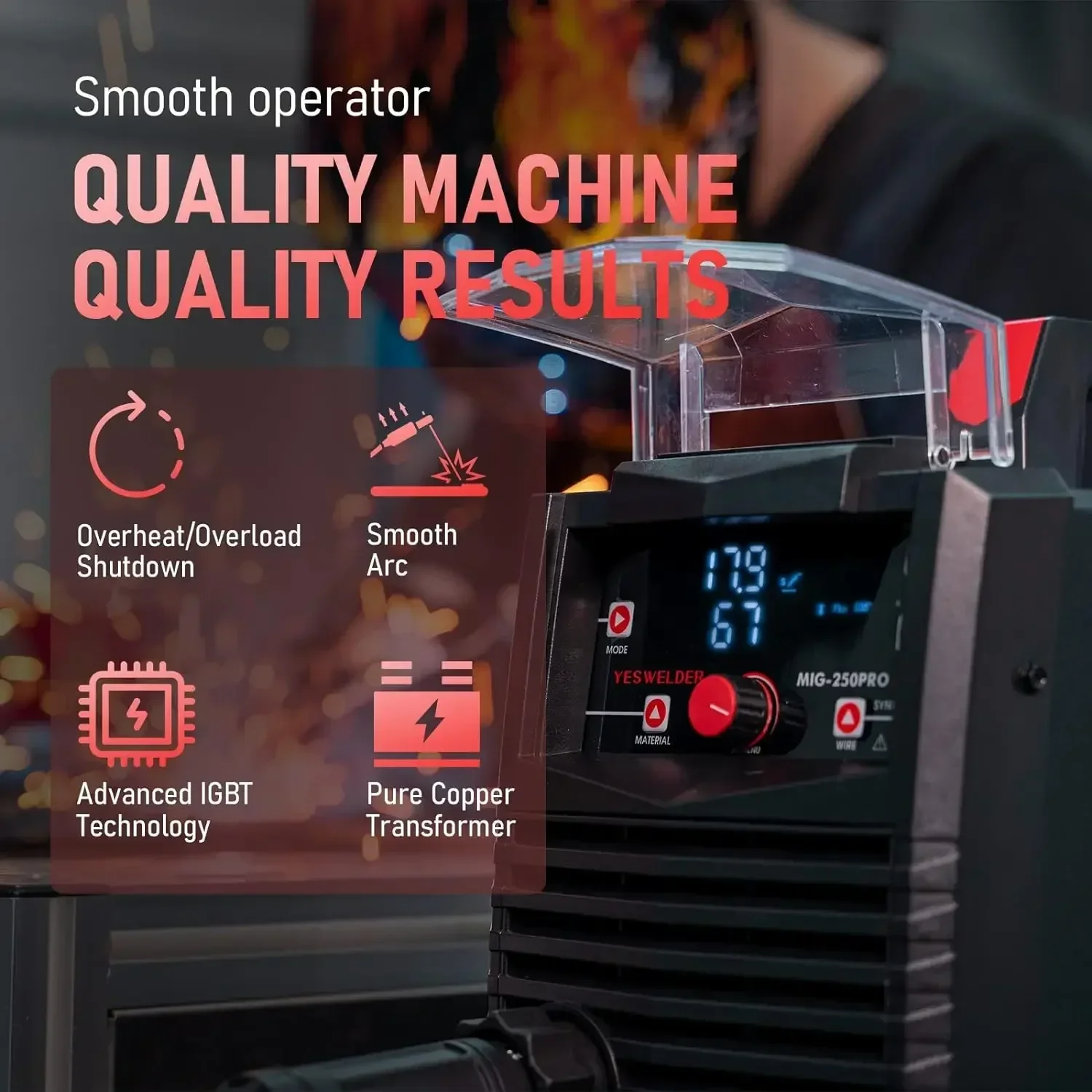 MIG-250 PRO Aluminum MIG Welder, 250Amp 220V, Gas MIG Gasless Flux Core Welding Machine MIG/Lift TIG/Stick 4 in 1 Welder 2