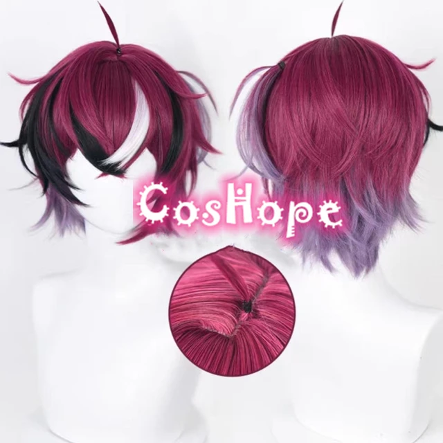 Virtual r NIJISANJI XSOLEIL Doppio Dropscythe Purple Black Cosplay  Wig