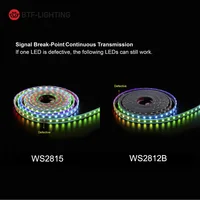 WS2815 DC12V WS2812B WS2813 LED Strip Light RGB Individually Addressable LED Lights Dual Signal 30 60 100 144 LEDs IP30 65 67 - Image 2