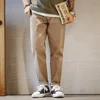 Maden Men Khaki Raw Jeans 11.7OZ Redline Selvedge Denim Jeans Amekaji Straight Pants Male Casual Trousers Hombre Solid Pants 1