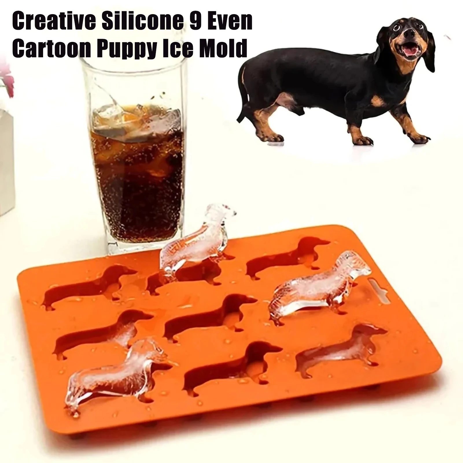 

Creative Dachshund Dog Shaped Silicone Ice Cube Mold for Drink Ice Maker Candy Chocolate Biscuit Fondant Cupcake Cake Decoration