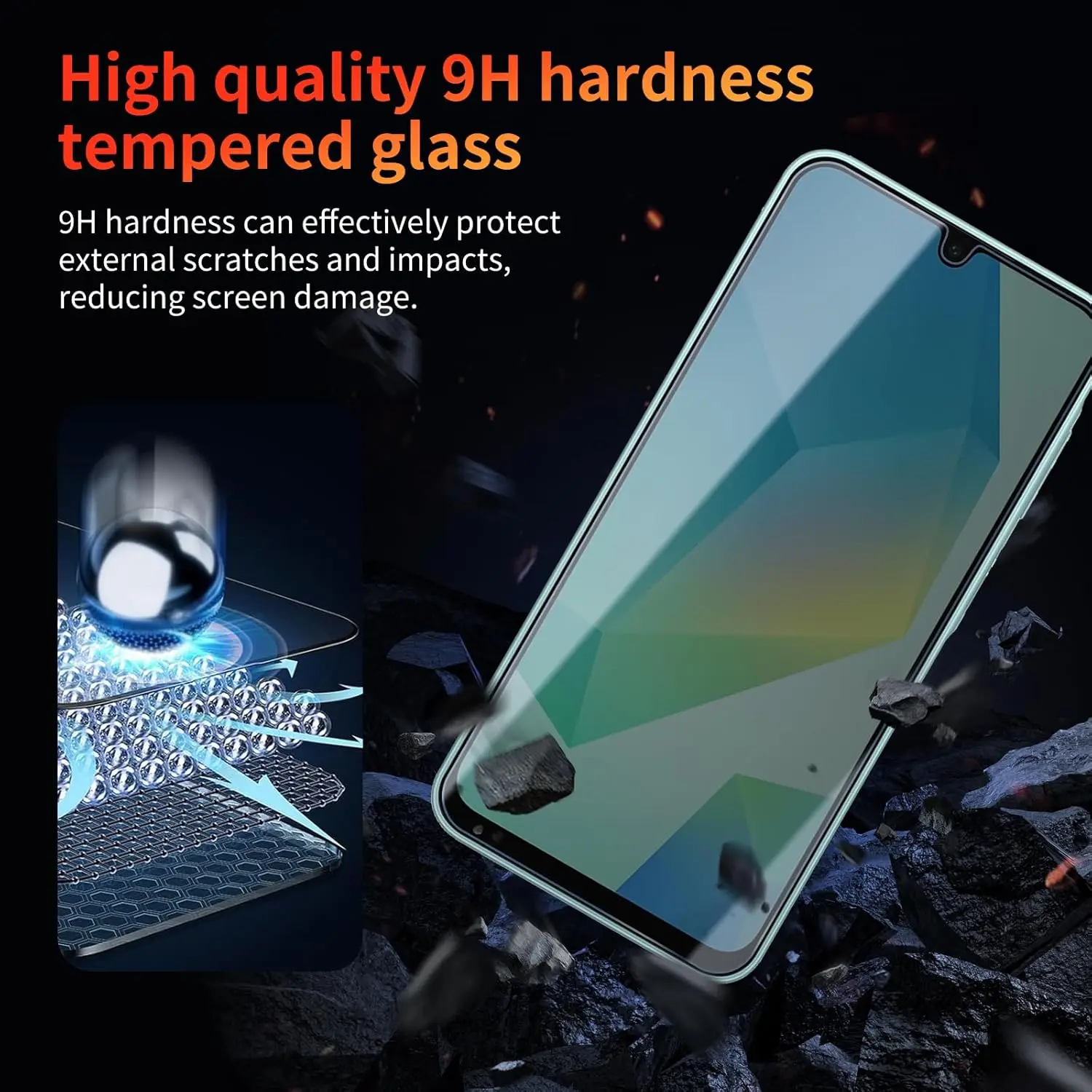 Anti-Spy Tempered Glass Screen Protector Privacy Film