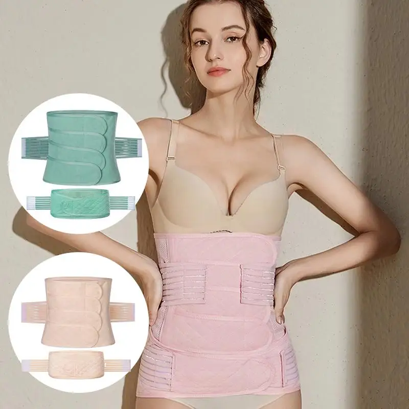 Postpartum Waist Wrap Adjustable Elastic Postpartum Postnatal Recoery Support Girdle Belt High Waist Shaping Belt Breathable