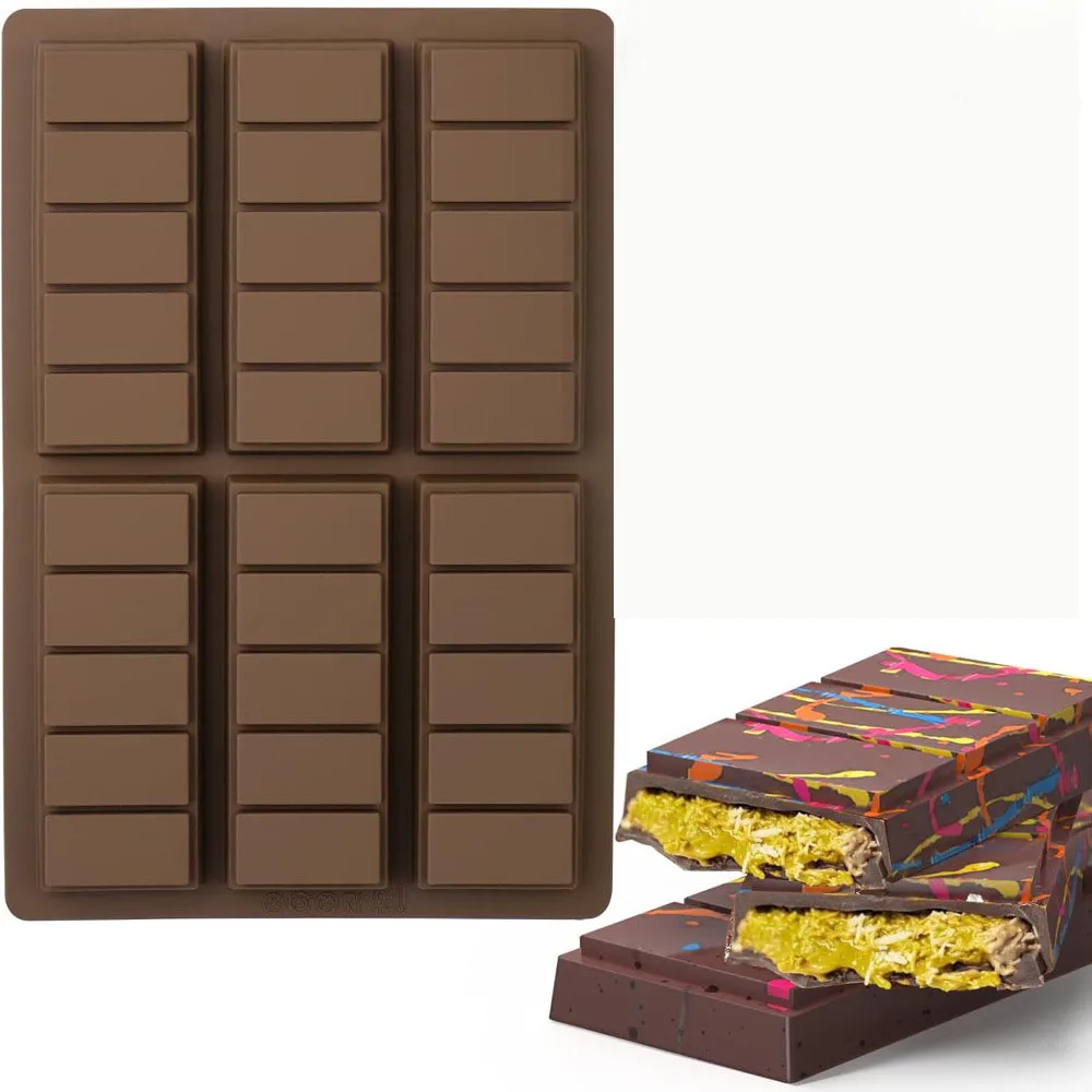 Baking Mould 1pc Cavities Chocolate Bar Mold Deep Thick Chocolate Bar Mold for Stuffed