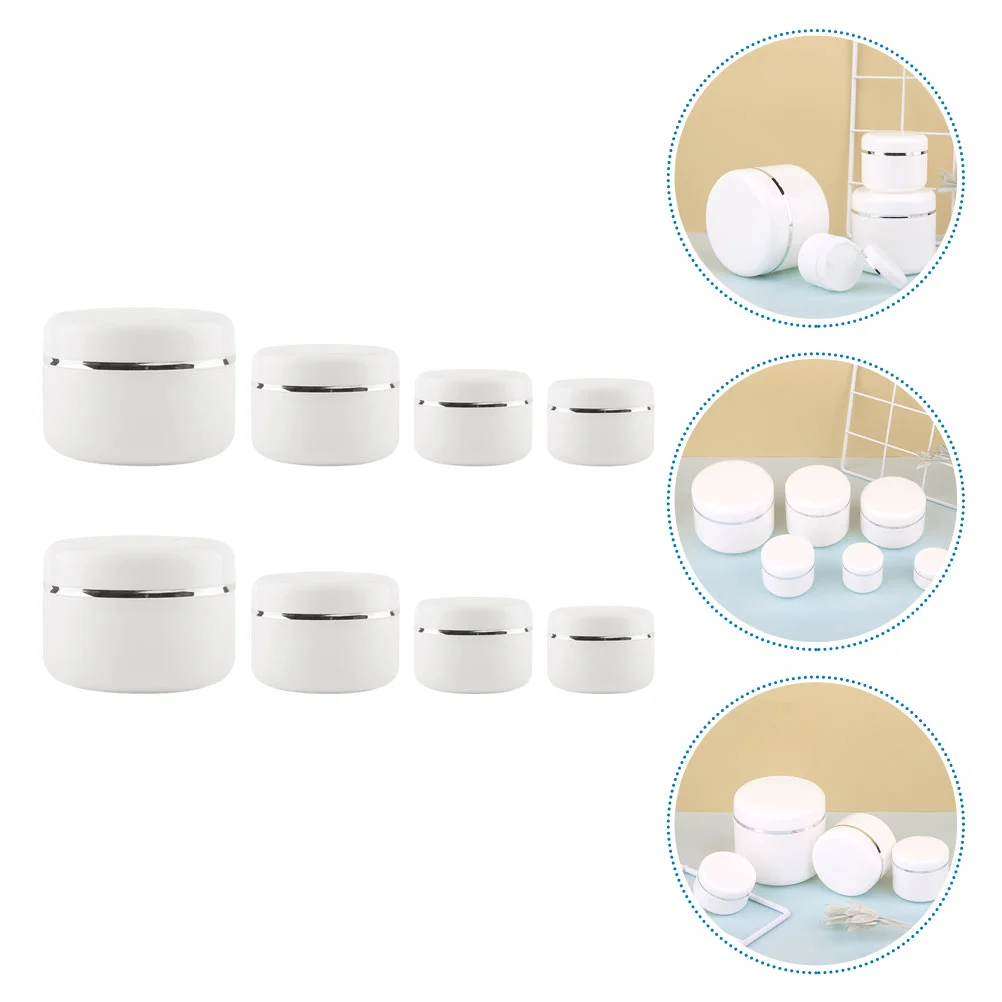 

8pcs Cream Holders Lotion Dispenser Bottles Compact Lotion Sub Bottles Facial Cream Jars