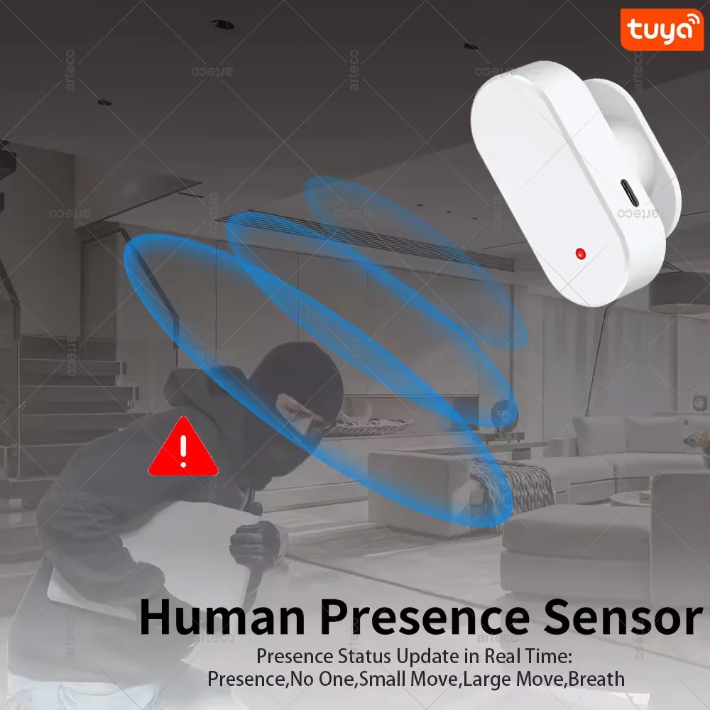 Tuya WiFi/ZigBee Smart Human Presence Detector Smart Human Body PIR Sensor 24G Radar Detector Motion Sensor Support Zigbee2MQTT motion sensor,human presence sensor,pir motion sensor,infrared detector sensor