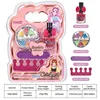 Children Makeup Kit Lipgloss Eyeshadow Nail Polish File Non-toxic Makeup Princess Girl Cosmetics Washable Christmas Gift For Kid 1