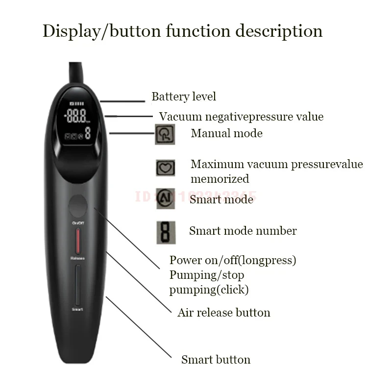 Electric Manual Vacuum Pump Penis Pump/Anal Pump For Adult Negative Pressure Exercise Suction Pressure Gauge Handle Accessory images - 6