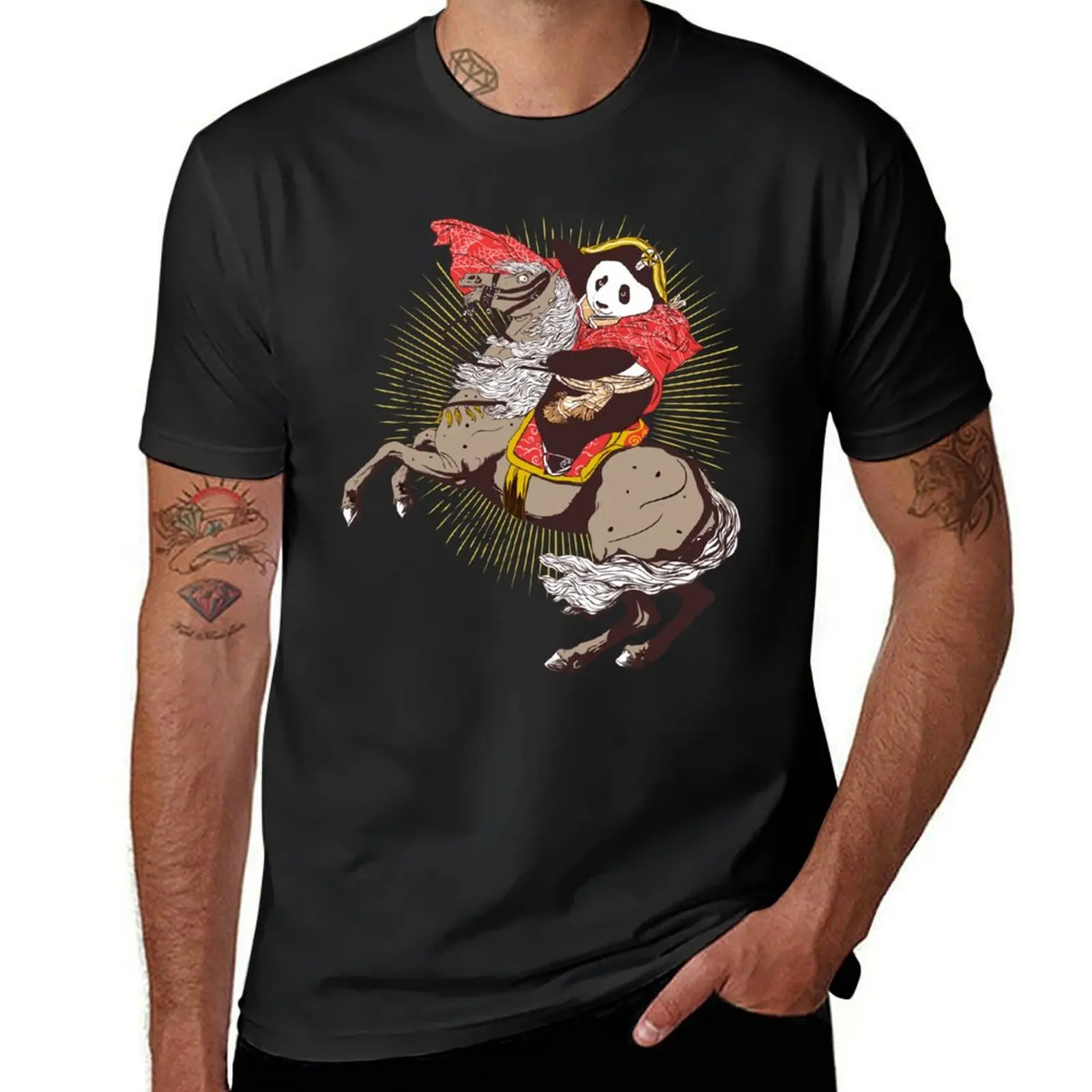 The Great Panda Ride T-Shirt summer clothes customs design your own black t-shirts for men