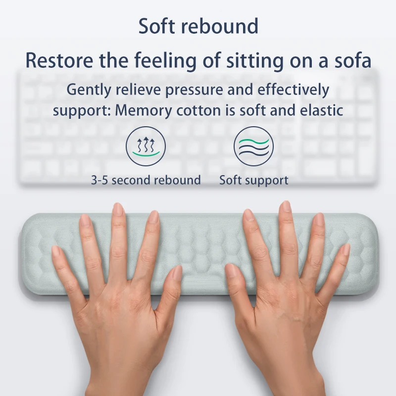 Keyboard Pad Set Memory Foam for Office Computer Laptop Easy Typing Pain Relief Keyboard Wrist Rest Mouse Pad Computer Mouse Pad