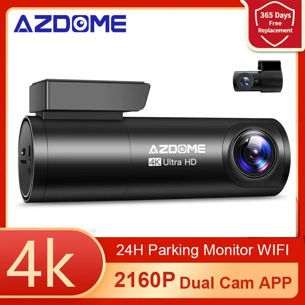 Auto Dash Camazdome M300s 4k Dash Cam With Gps, Wifi, Night Vision,  Parking Monitor