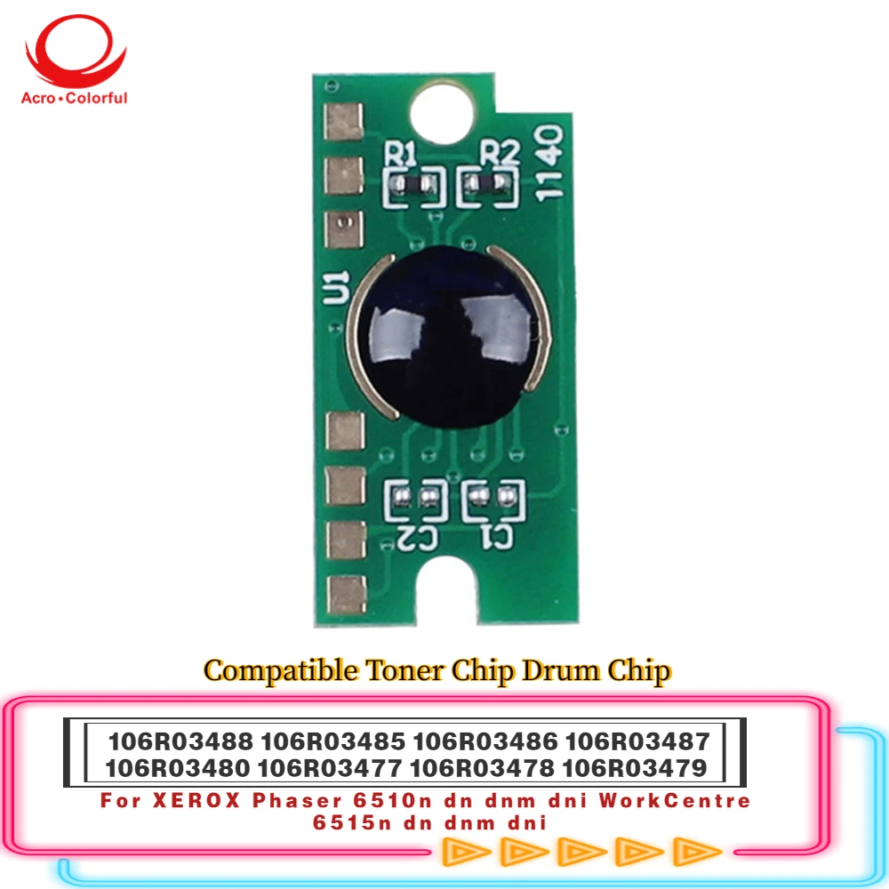 

106R03488 106R03485 106R03486 106R03487 Toner Chip For Xerox Phaser 6510 WorkCentre 6515n MEA Laser Printer Copier Cartridge