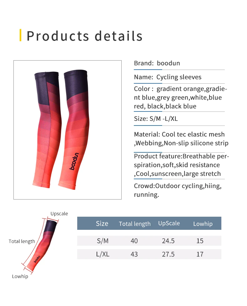 Description Picture 3 of itemCycling sleeves with high elasticity, breathability, sun protection, outdoor fitness, running, sports, and ice feel 1201266