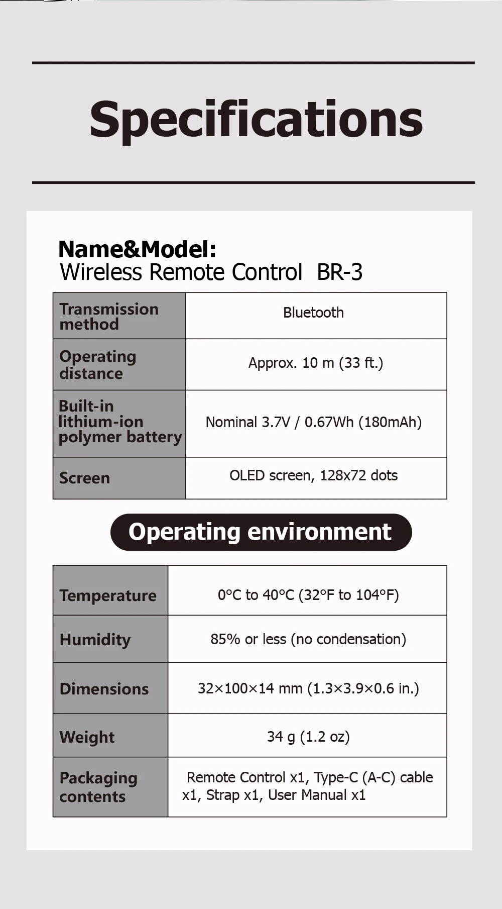 Hanpusen USB-C Drahtlose Bluetooth-Fernbedienung Auslöser mit OLED-Bildschirm für Sony / Canon / Nikon / Fujifilm-Kameras – Detail 9
