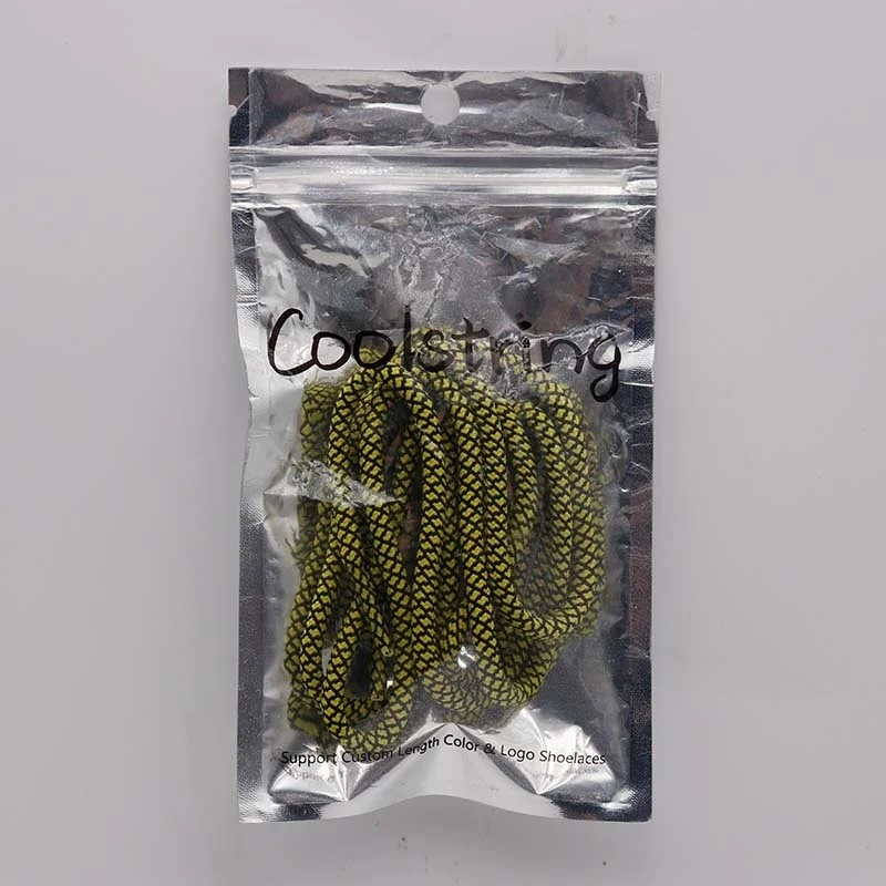 Trendy 5mm Two-tone Round Shoelaces High Top Outdoor Walking Hiking Boot String Athletic Laces Shoes Cords for Sneakers Costumes
