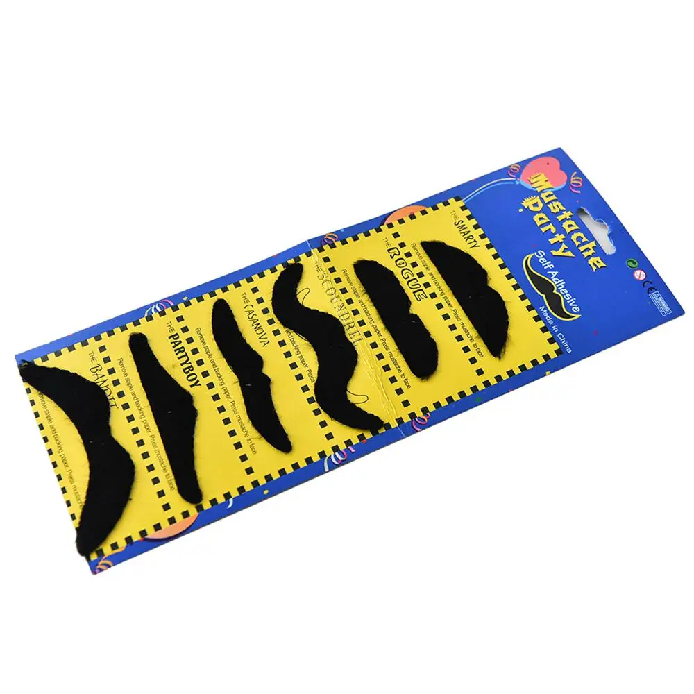 6 adet/takım komik sahte sakal bıyık kostüm partisi cadılar bayramı sahte bıyık bıyık