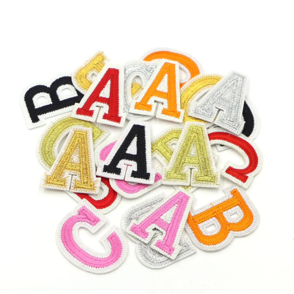 4.5CM High 26pcs/lot Red and Black Alphabet Letter Patches Sew on