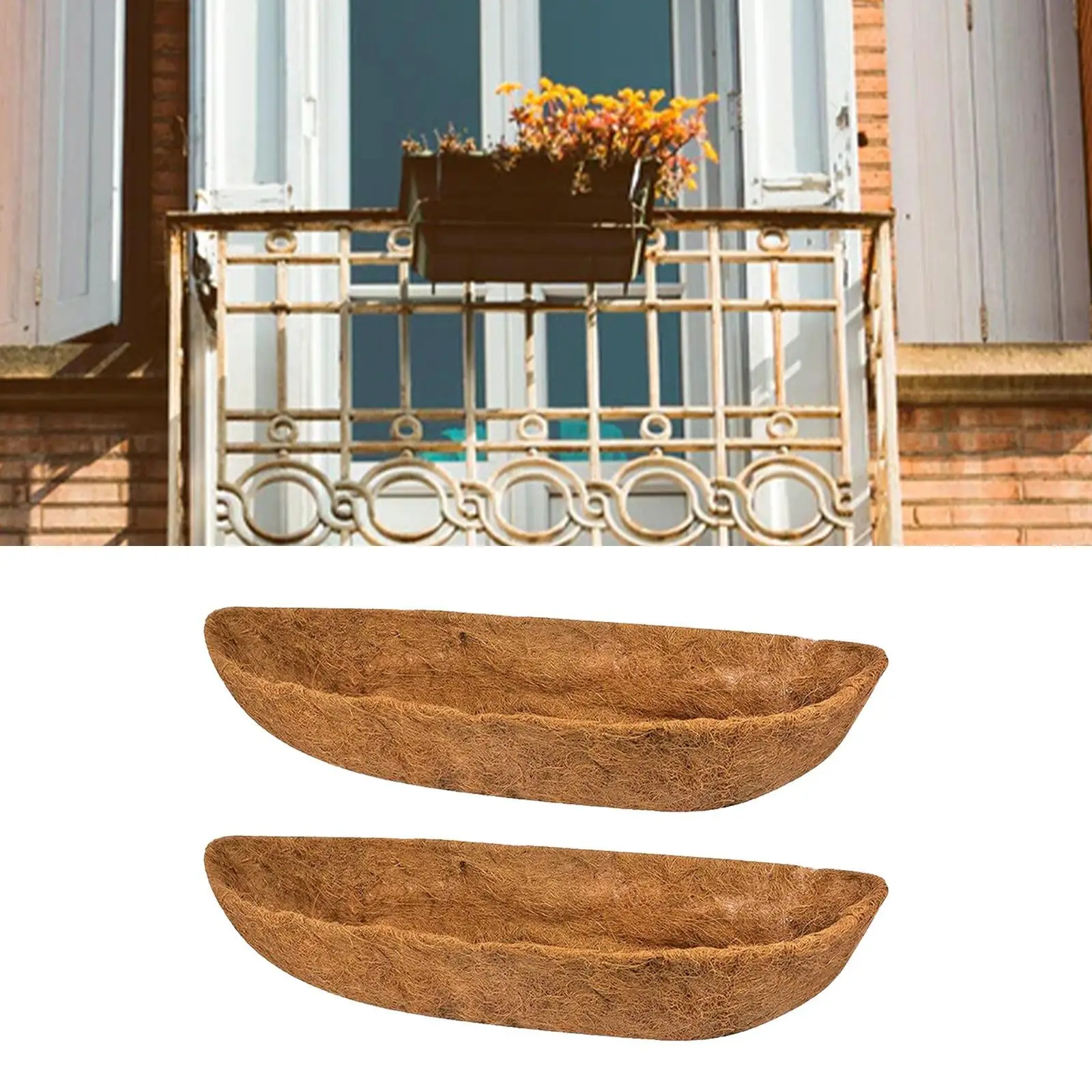 COCO LINER Balcony Flower Box Porch Deck Fence Replacement Liners 30 inch