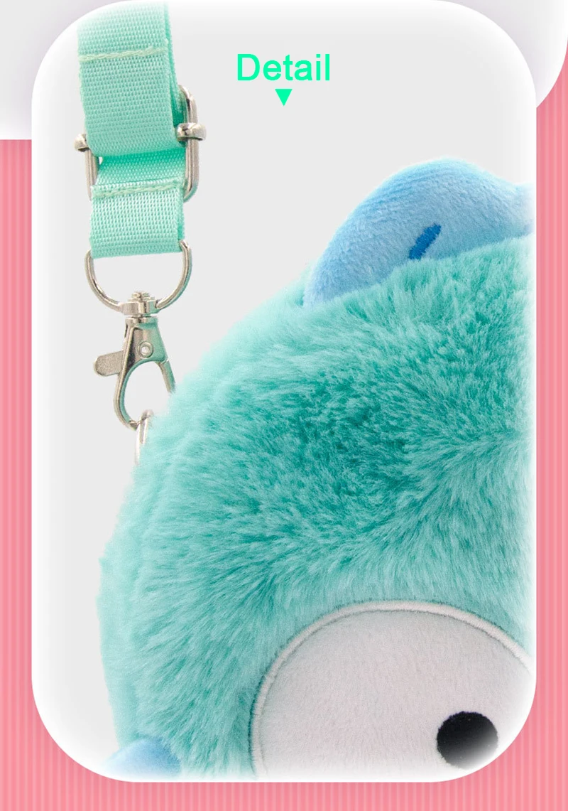 Sanrio Hangyodon Umhängetasche Rucksack Cartoon Kawaii Puppe Tasche Anime Lagerung Tasche Spielzeug Nette Schulter Tasche Für Mädchen Geburtstag Geschenke – Detail 10