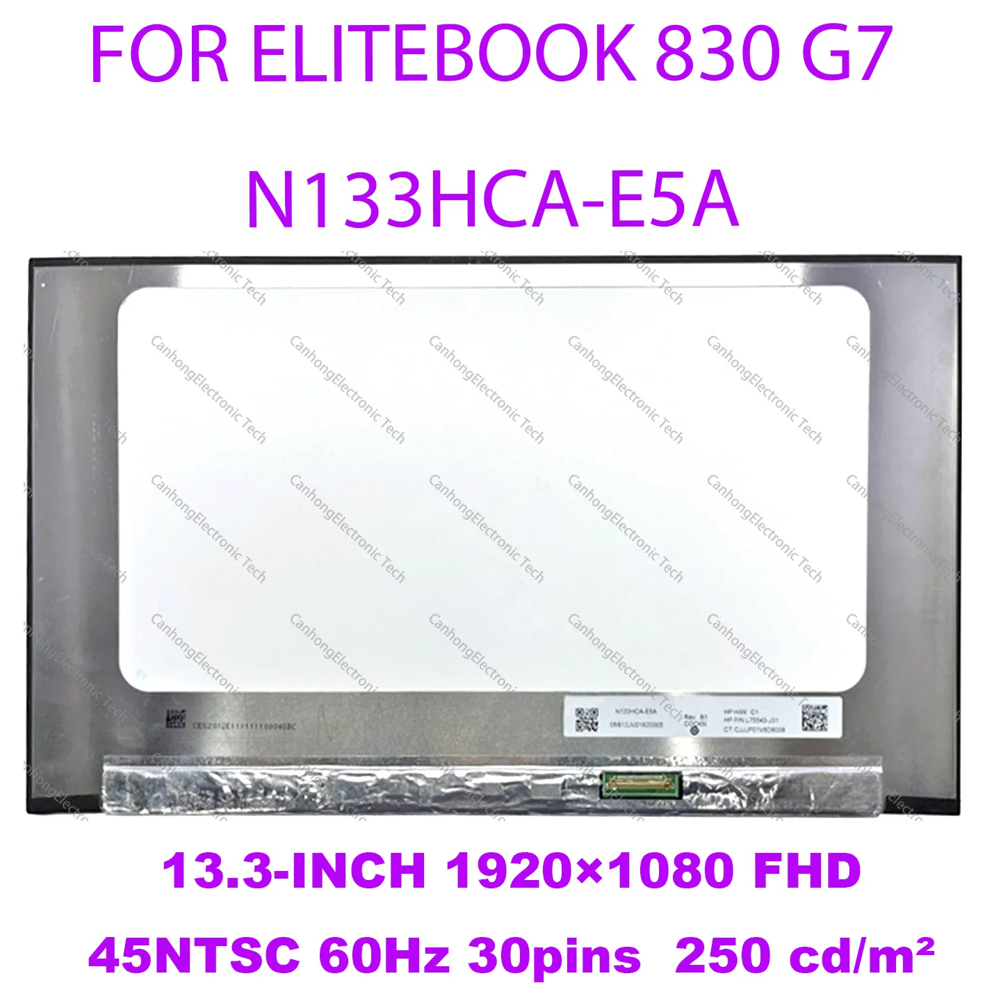 

Новинка, 13,3 дюйма, фотосовместимая модель, IPS FHD 1920x1080 45% NTSC EDP, 30 контактов, оригинальная запасная ЖК-панель со светодиодным экраном