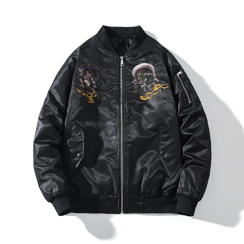 Sukajan Bestickte Bomberjacken Herrenbekleidung Damen Baseball-Mantel für Herren Pilotenjacke Luxus 2026 Frühling Herbst Winter A1 – Detail 3