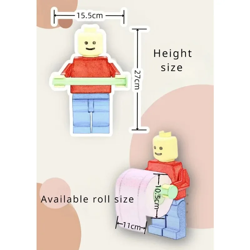 3D Printing Toilet Paper Roll Holder Building Robot  Household Tissue Box Creative Paper Roll Rack Home Decoration 4