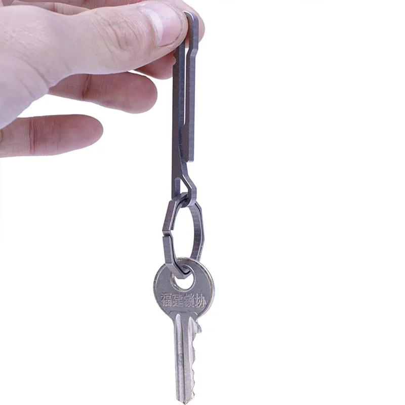 Titanium Alloy EDC Keychain Carabiner Hook Clip Quick Release Buckle Hanging Buckle Pocket Clip key chain clip,keychain carabiner,keychain tool,tactical keychain