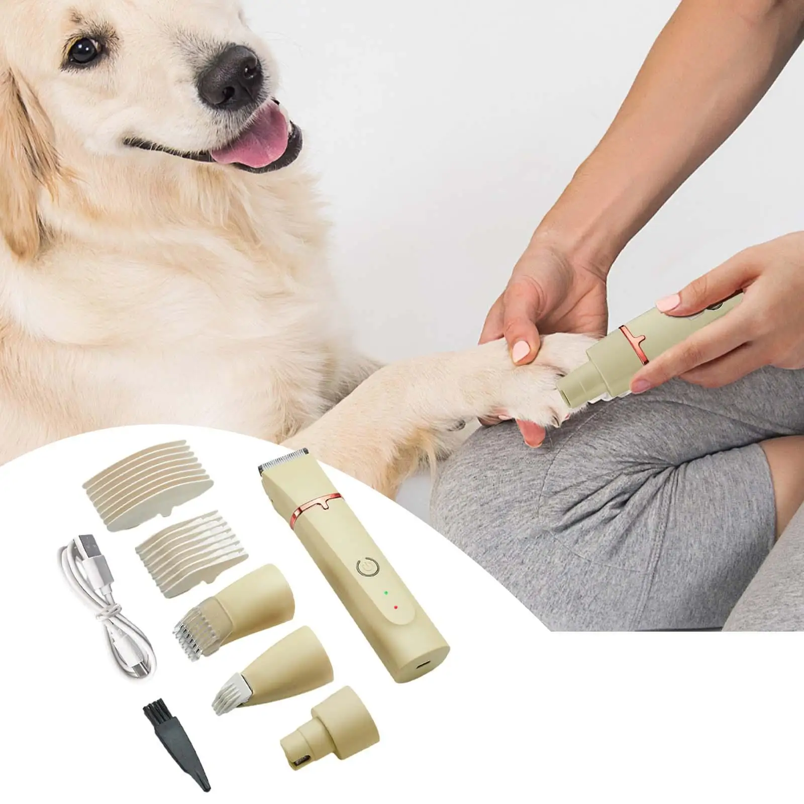 Dog Clipper Multipurpose Low Noise Professional Pet Grooming Tool Electric