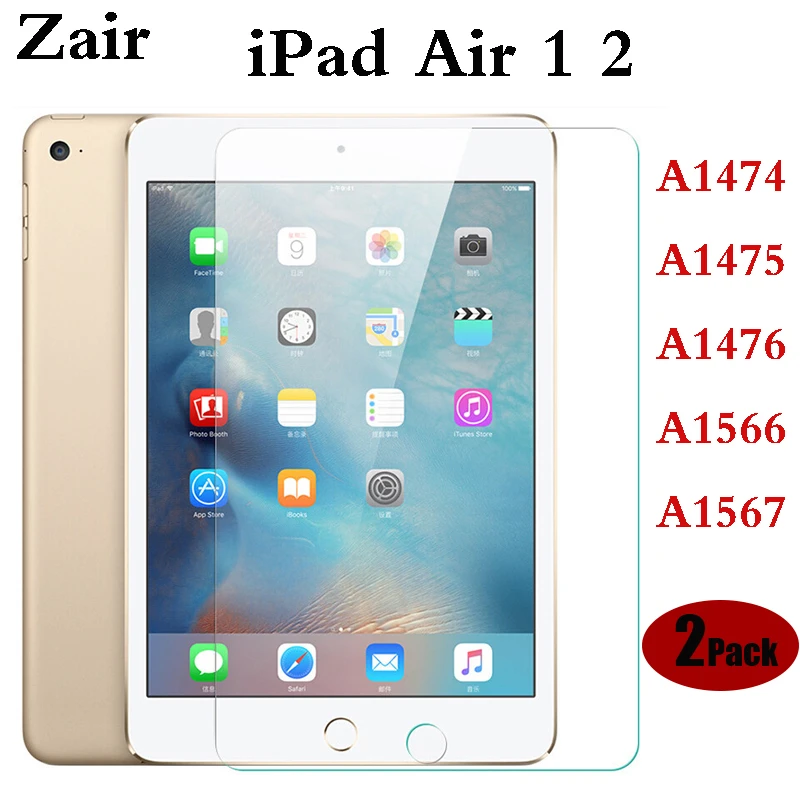 Tempered Film For iPad Air 1 2 2013 2014 9.7'' Full Coverage Screen Protector Glass For Apple iPad A1474 A1475 A1476 A1566 A1567