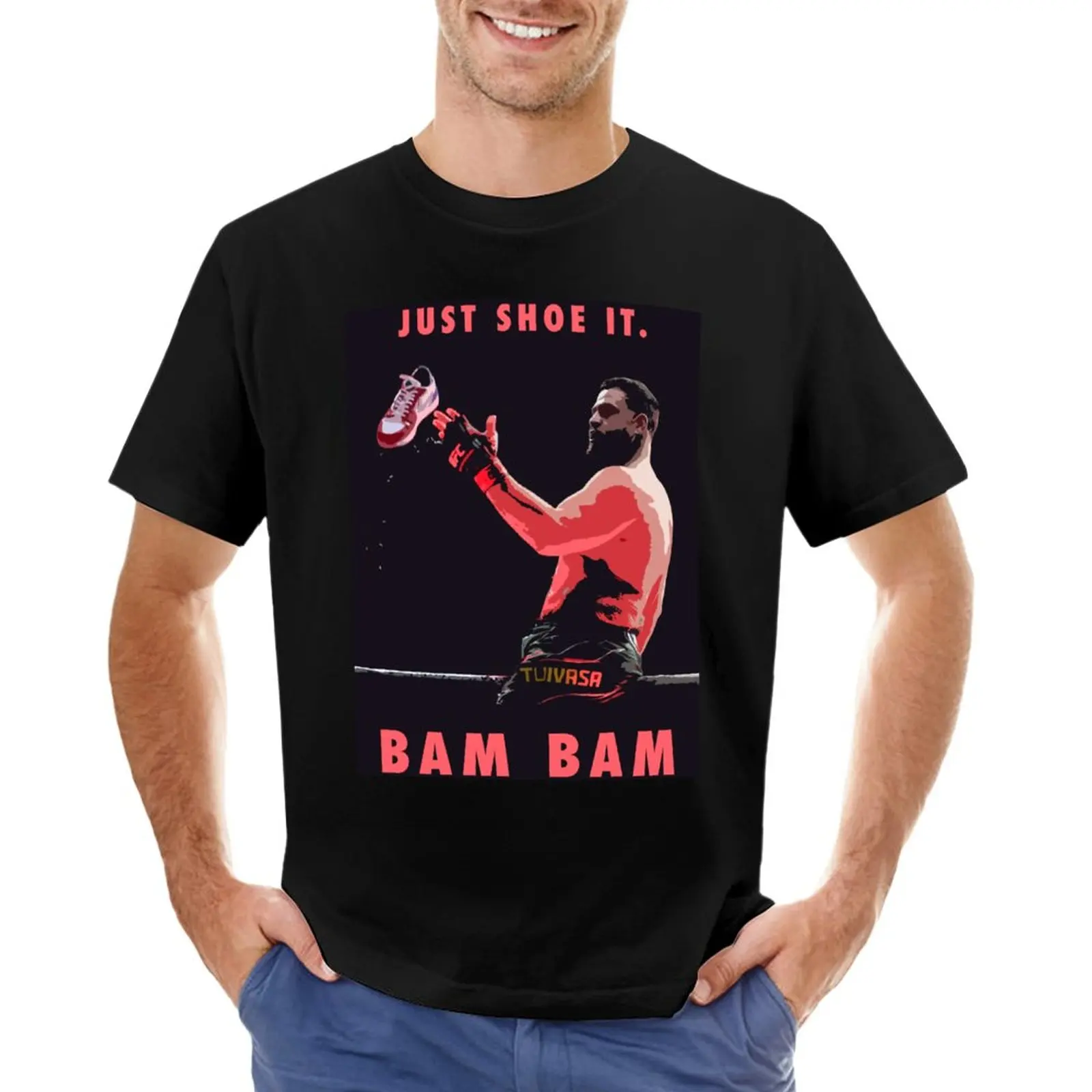Tai Tuivasa - Bam Bam - Shoey T-Shirt Pesante Vestiti Estivi T-Shirt Nere Per Uomo