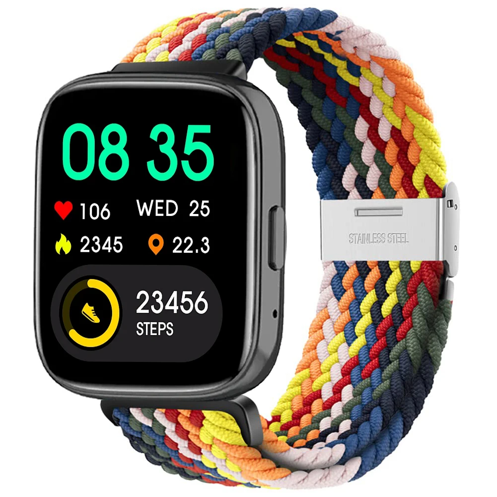 Nylon Braided Solo Loop Elastic Weave Bracelet Wristband Strap