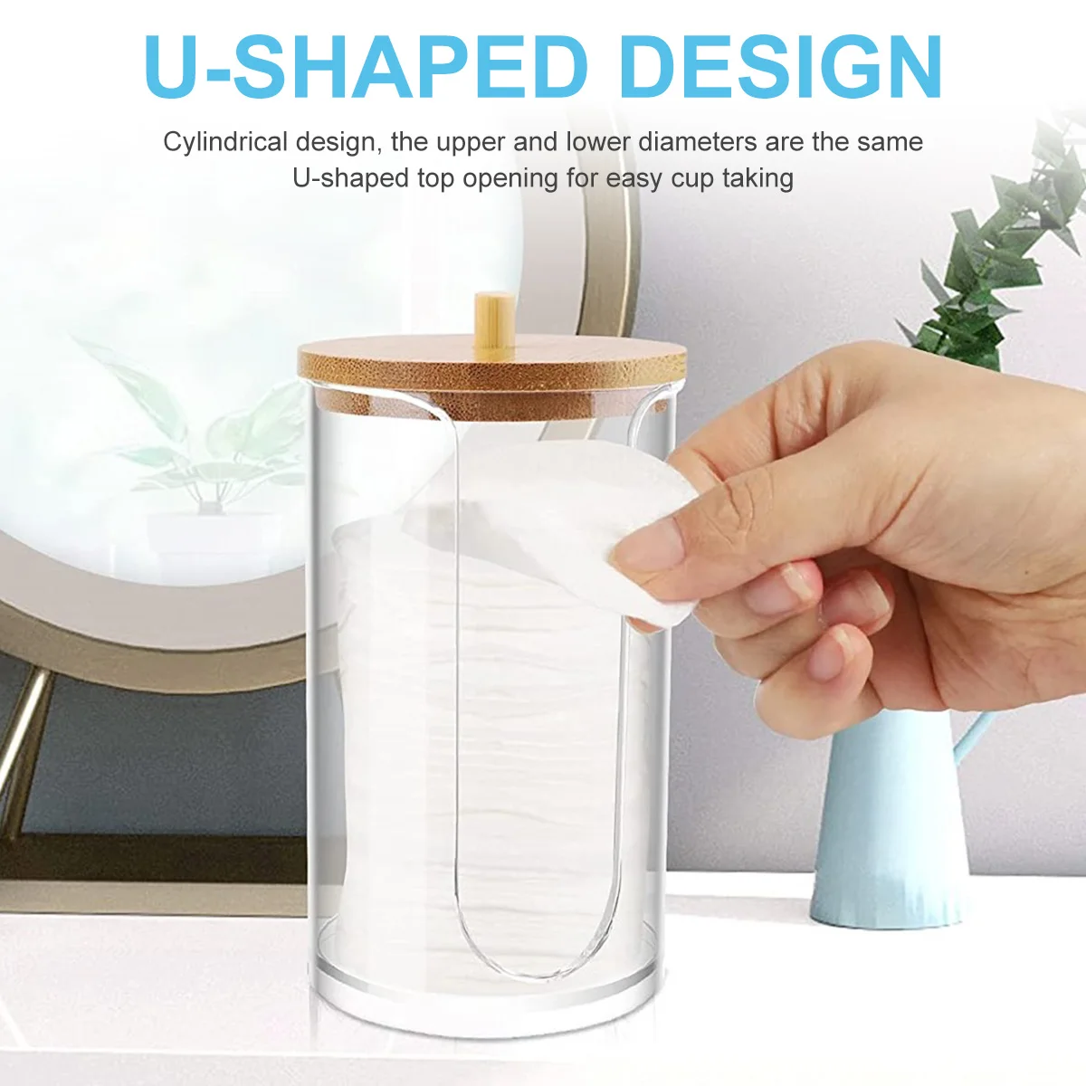 Acrylic Storage Box Bathroom Cotton Swab Holder