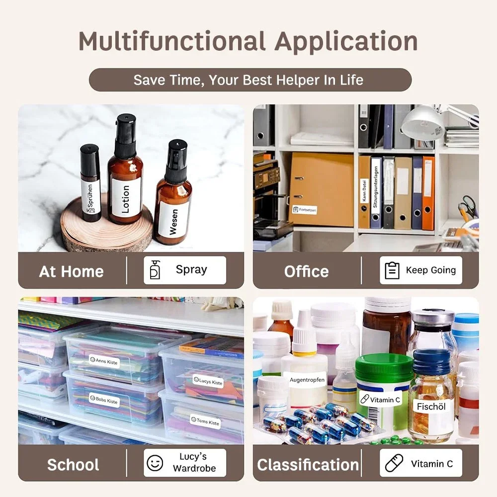 NiimBot D11/D110/D101 야광 스위치 홈 스티커 열 라벨 프린터 용 열 라벨 롤 인쇄 용지