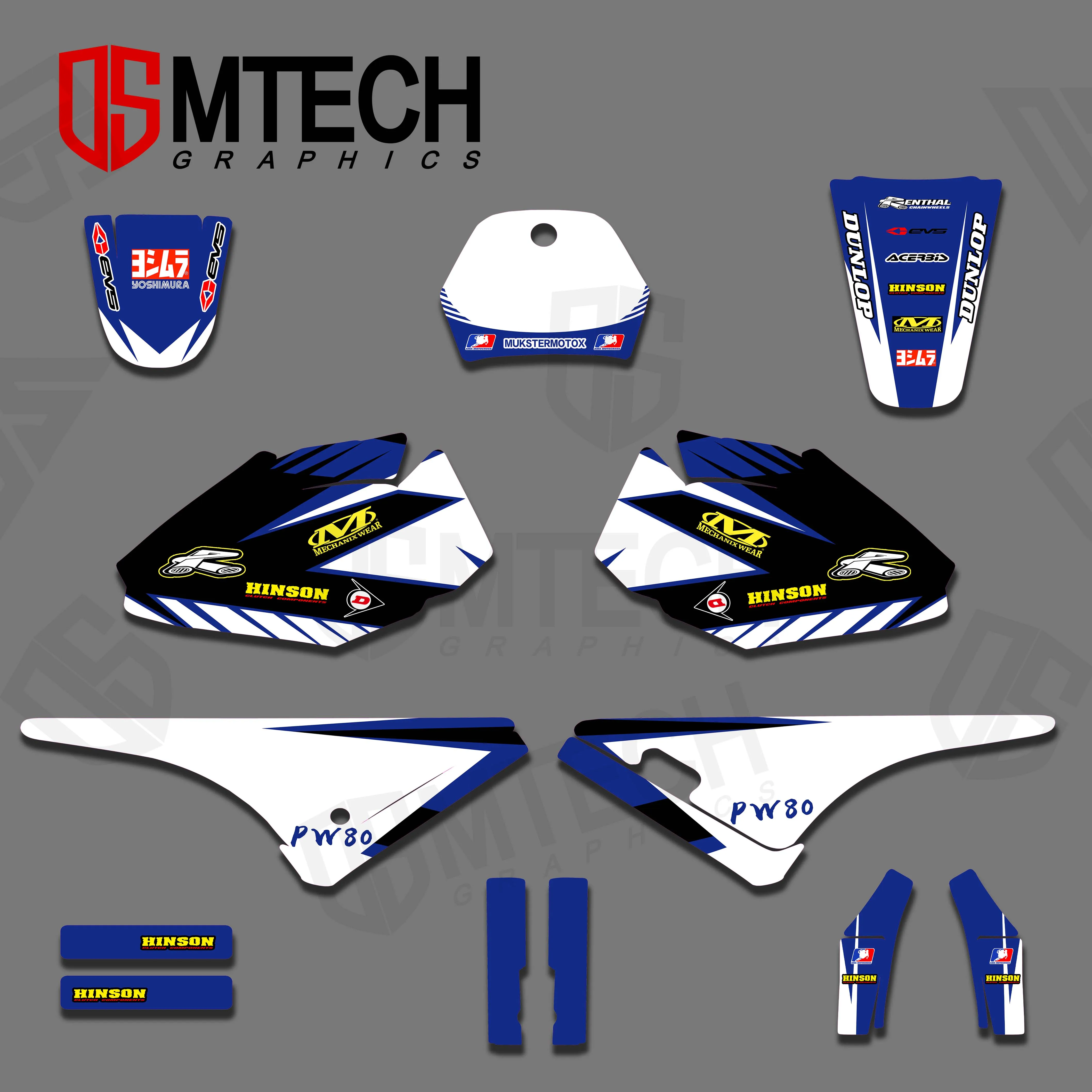 DSMTECH Motorcycle graphics decal stickers background kits For YAMAHAH pw 80 pit bike autocollants grafiques do motor sticker queen x motor custom team graphics decals stickers kit for husqvarna decal 2016 18 tc fc tx fx fs 2017 19 te fe 125 450cc 90