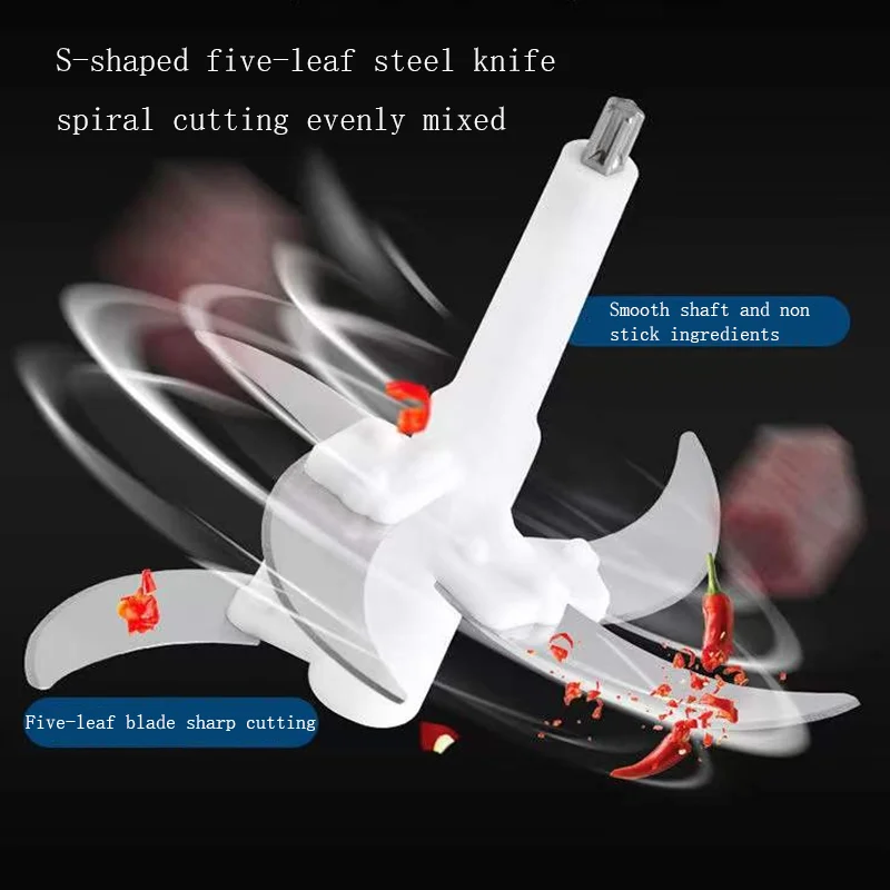 2 Speed Stainless steel Electric Chopper Meat Grinder Mincer Food Processor Slicer Meat Cutter Food Chopper Electric 5