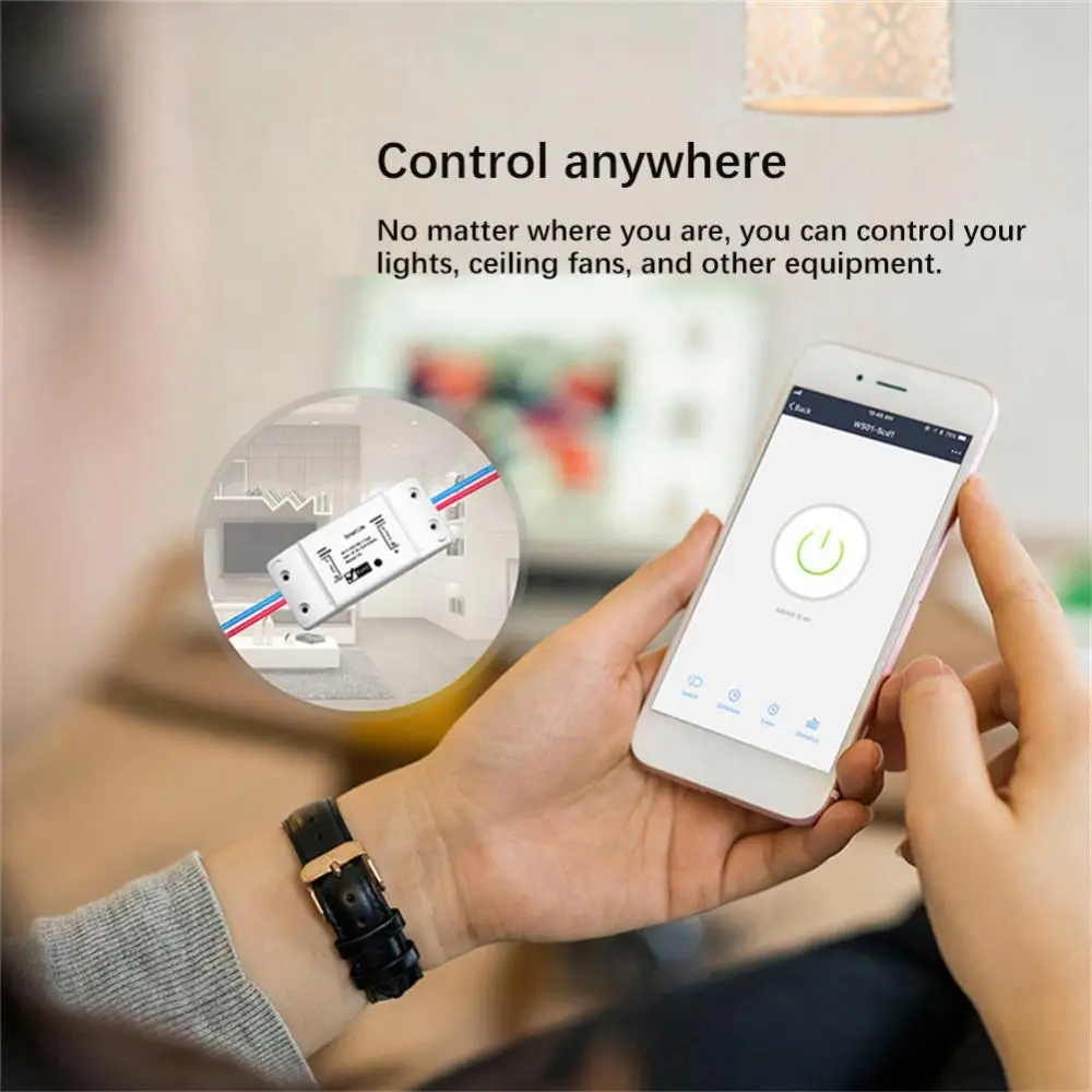 Tuya RF433+WIFI Smart Switch Mini Wireless Relay 2