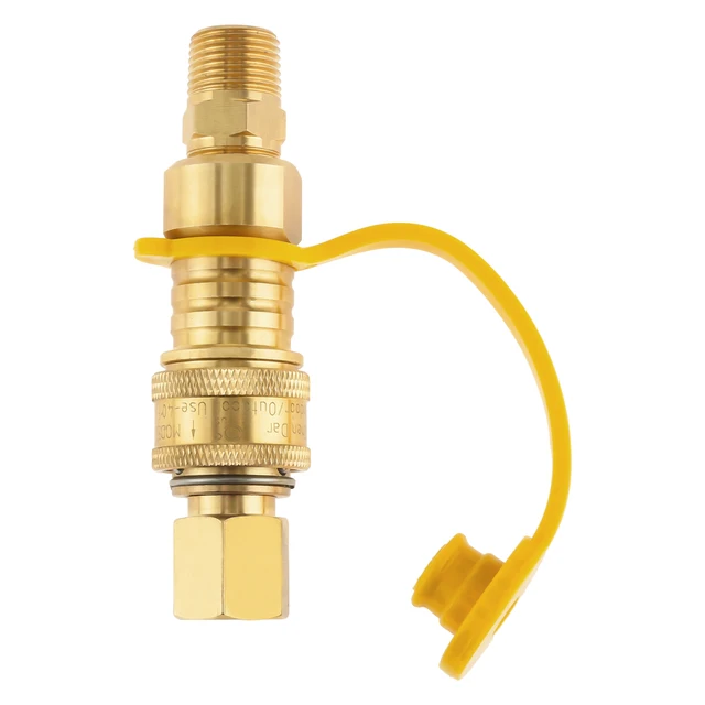 3/8 Hüvelykes Földgáz Gyors Csatlakozás Illesztő Készlet Sárgaréz Propán Adapter "Npt Hím Fáklya Grill Fűtő Kandalló Lakófutó Csere - Image 4