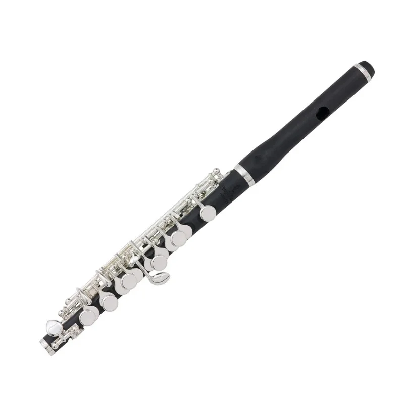 Key of C Piccolo Flute 16 Hole Piccolo with PU Leather Box & Cleaning Tool for Beginner Kids Student Instrument