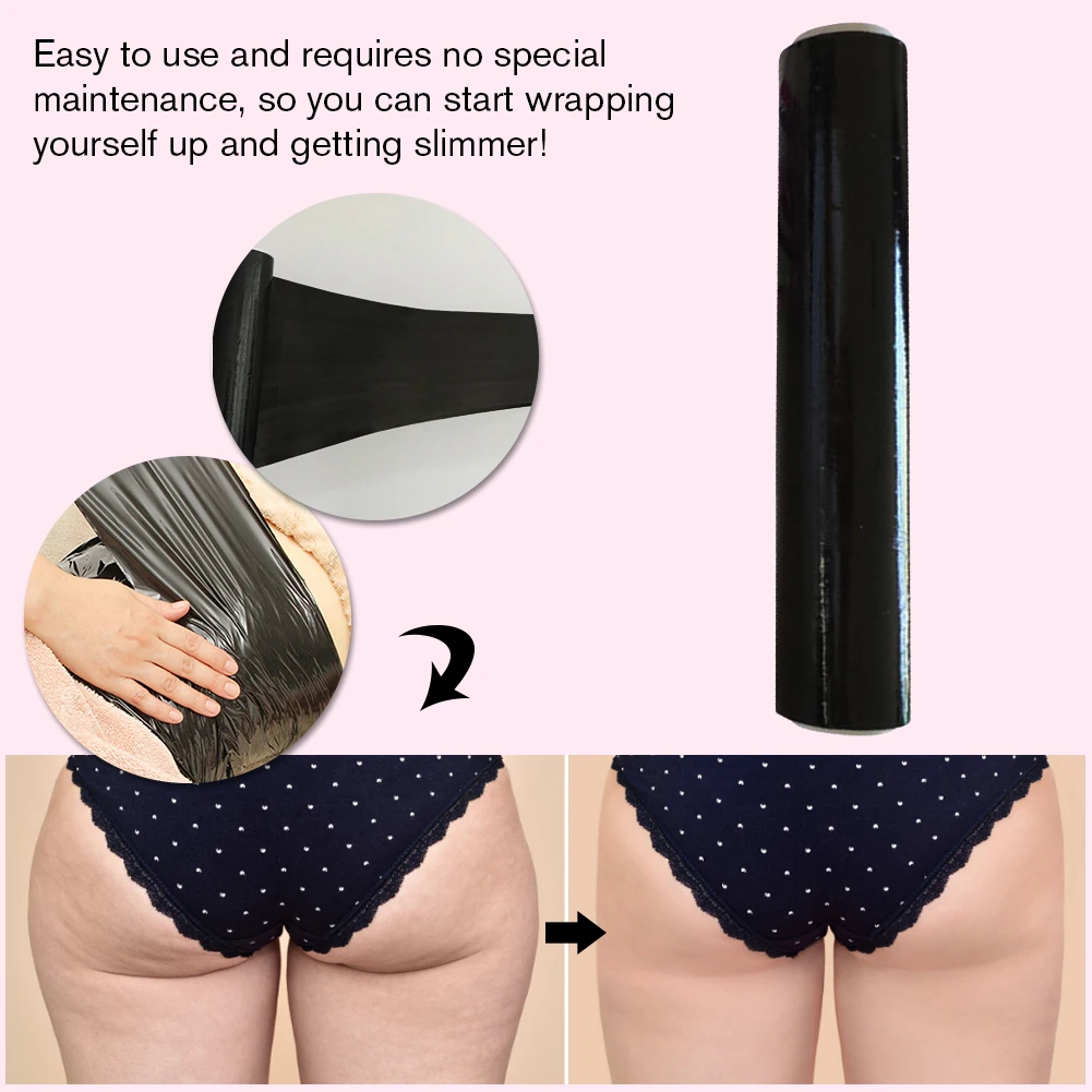 60m/Roll Women Fat Burning Osmotic Plastic Body Wrap Paper Lose Weight Sauna Firm Slimming Belt Waist Wrap Fitness Body Shaper