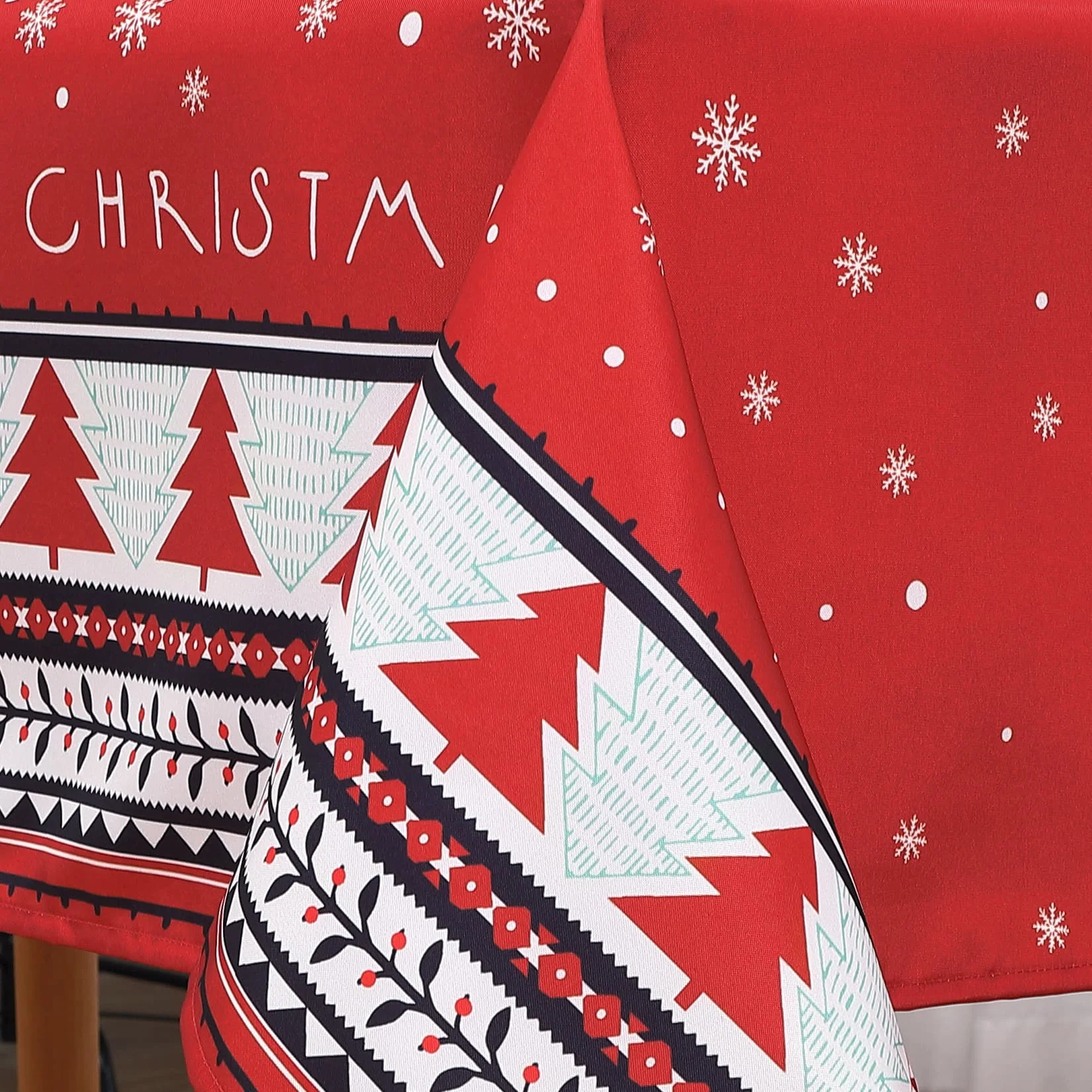 Weihnachtsbaum-Tischdecke, frohe Weihnachtsdekoration für Zuhause, 2025, Navidad Noel, Weihnachten, Tischdecke, Weihnachtsfeier-Dekoration – Detail 9