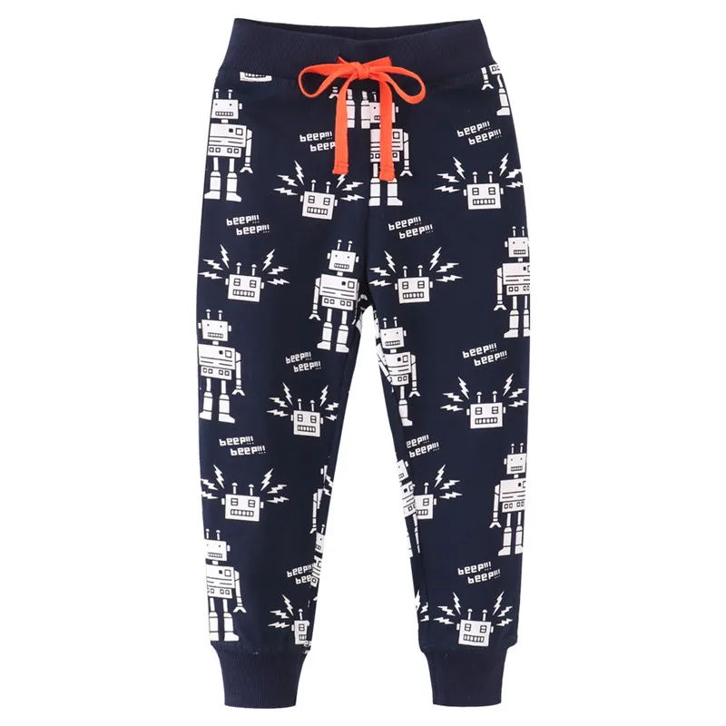 

Jumping Meters 2-7T Girls Sweatpants Rainbow Print Children's Clothing Full Length Drawstring Costume Baby Trousers