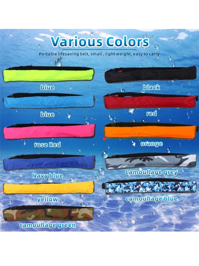 Description Picture 4 of itemProfessional Fishing Vest Inflatable Life Jacket Belt 100N Approved Buoys PFD Raft Swim Safeti Vest Jet Ski Boat Boating