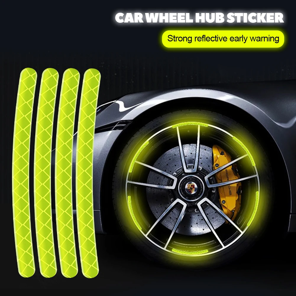 

20Pcs Car Wheel Hub Sticker High Reflective Stripes Tape For Bike Motorcycle Personality Decorative Accessories