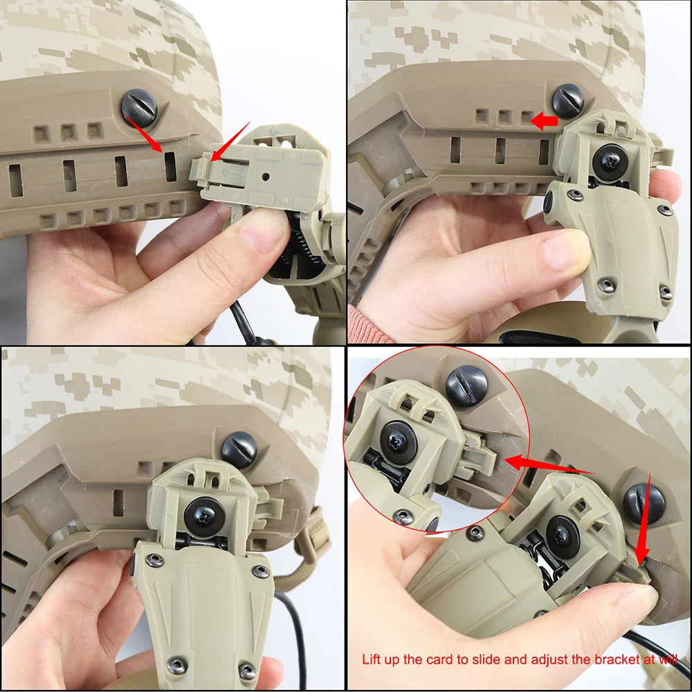 Tactical ARC Rail Headset Adapter Bracket, Compatible with EARMOR M31/M31H Tactical Headset Civilian Version