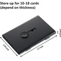 Metal Business Card Holder Hand Push Card Case Bank Card Membership Package Ultra Thin Business Card Packaging Box Organizer 2
