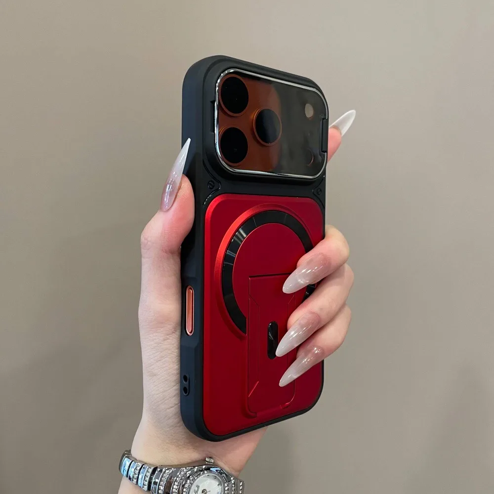 Enhanced Multi-Functional Invisible Dual Support Bracket Phone Case with Wireless Charging Cover