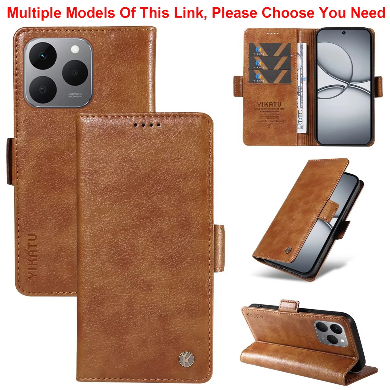 Magnetic Leather Wallet Phone Case Cover