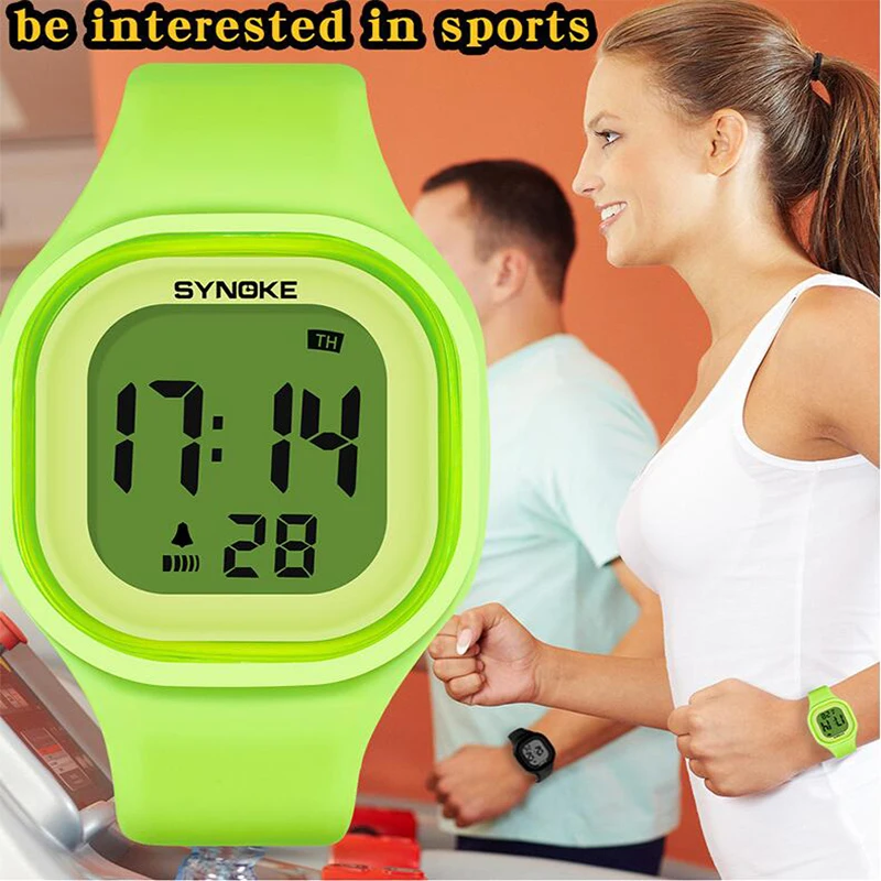 Unisex Digital Sports Watch with Soft Silicone Strap and LED Display