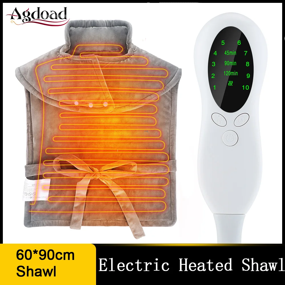 

Electric Heating Pads Pain Relief Warming Heating Massage Shawl Blanket Heated Pad for Neck Back Warmer Adjustable Temperature