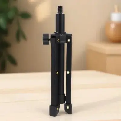 휴대용 데스크탑 마이크 스탠드 접이식 삼각대 합금 조절식 마이크 홀더 라이브 방송 녹음 스트리밍 마이크 삼각대